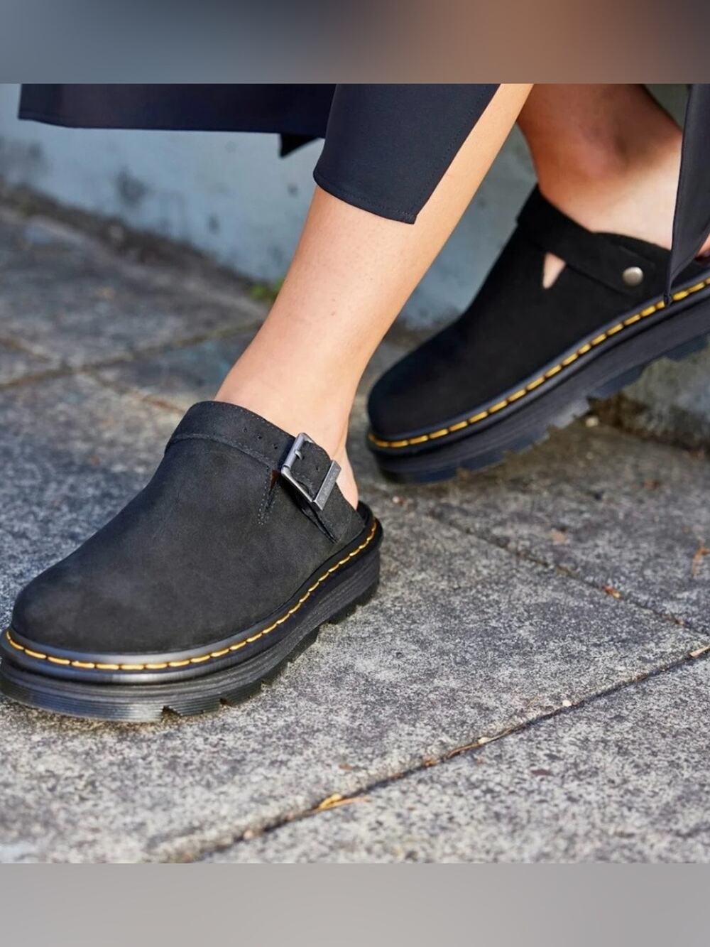 Dr.Martens Zebzag Suede Slingback Platform Mule